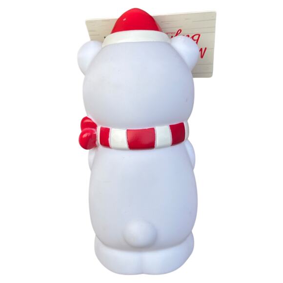 Merry & Bright Snow Big Polar Bear XL Squeaky Dog Toy White Christmas Holiday - Picture 2 of 3